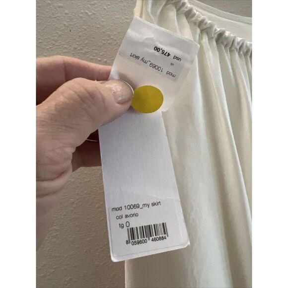 forte_forte Italy Size 0 IVORY Layered Design Silk Short Skirt - Picture 8 of 15